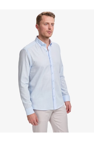 Pierre Cardin Erkek Açık Mavi Gömlek Desenli 50325355-vr003