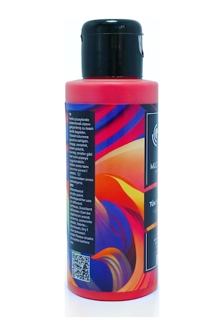 Multi-surface Hibrit Akrilik Boya, 120ml, Su Bazlı, Ahşap Cam Seramik Metal Kumaş Plastik İçin Derin Kırmızı