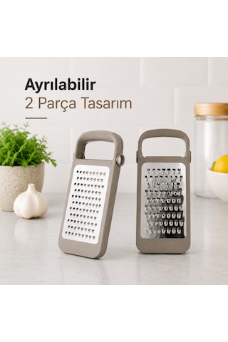 Sariva Home Katlanır Rende Ayrılabilir 2 Parçalı Çift Fonksiyonlu Kompakt Tasarım Pratik Mutfak Rendesi Sariva Home Koyu Yeşil