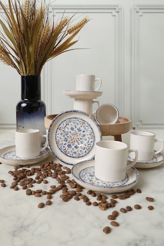Keramika Sapphire Nordic Kahve Takımı 12 Parça 6 Kişilik 22743-44