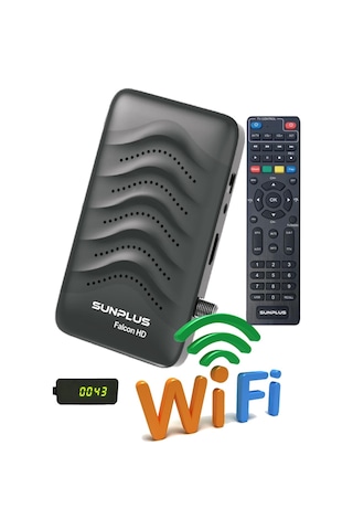 Sunplus Falcon Çanaklı - Çanaksız Wi-Fi Full HD Uydu Alıcı
