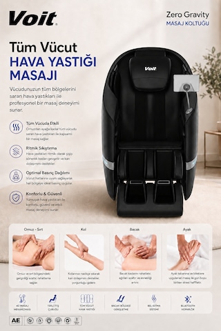 Voıt Zero Gravıty New Masaj Koltuğu Siyah