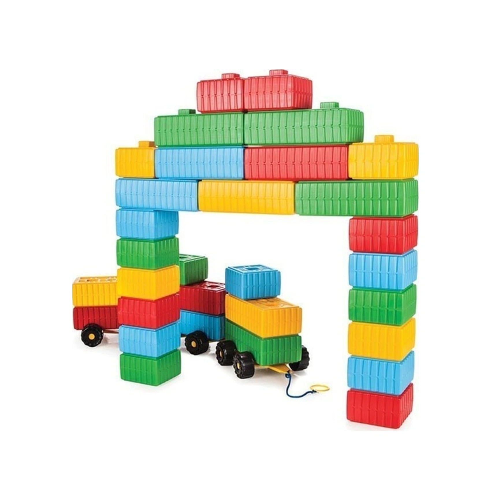 Arabalı 43 Parça Tuğla Bloklar Dev Boy Kreş Tipi Set 03251