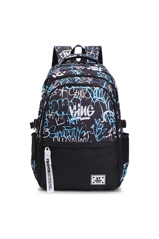 Graffiti Baskı Genç Erkek Okul Çantaları Yüksek Ortaokul Açık Vizon
