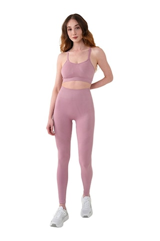 Musclecloth Nova Seamless Desenli Push-up Tayt Pembe