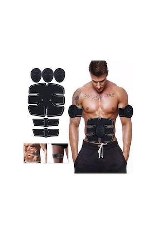Chermik Six Pack Abs Kas Geliştirici Siyah Elektronik Kemer Spor Aleti