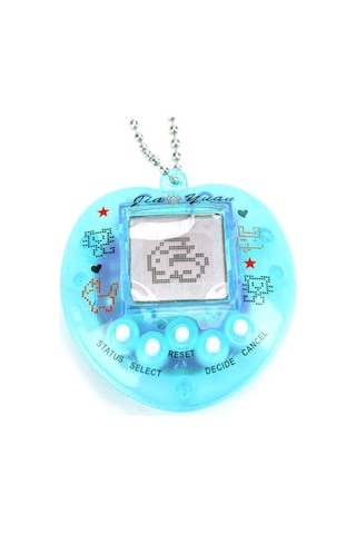 Nostaljik Kalp Sevimli Sanal Bebek Şeffaf Mavi