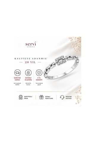 Servi 925 Ayar Alessa Yüzük-268 Gümüş