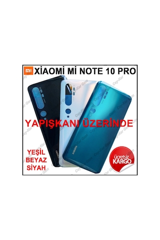 Xiaomi Mi Note 10 Pro Arka Cam Pil Kapağı Batarya Kapağı+B7000