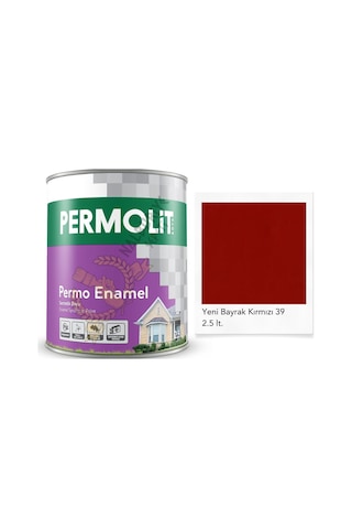 Permolit Enamel Sentetik Yağlı Boya Bayrak Kırmızı 2.5 Lt. 2.5 L