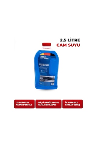 2,5 Litre -22 C 4 Mevsim Donmaz Antifrizli Cam Suyu