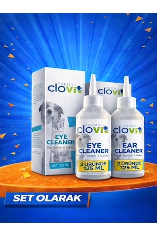 Clovit Köpek Kulak Ve Göz Temizleme Bakım Seti 2 Li