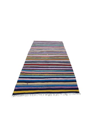 Kilim Antik El Dokuma Pamuklu Anadolu Yörük Kilimi 0076 - Yeni - Çok Renkli