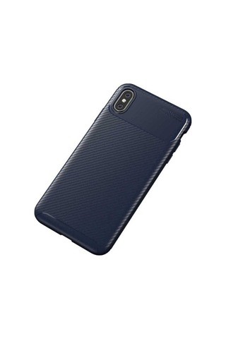 Apple Uyumlu iPhone Xs 5.8 Kılıf Zore Negro Silikon Kapak Lacivert