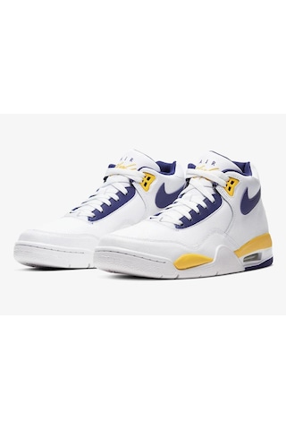 Nike Flight 89 Legacy Flight Legacy "Lakers" Erkek Basketbol Ayak Beyaz-White