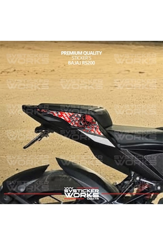 Bajaj Rs200 Sticker Kuyruk Kaplama Sağ Ve Sol Death Desenli Etiket Sticker Modeli