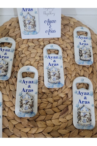 Atlı Karınca Temalı Erkek Bebek Açacak Hediyelik Magnet 20 Li Paket