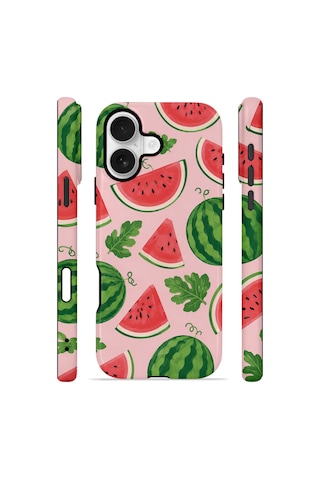 Apple iPhone Uyumlu 17 Vorian Çift Katmanlı Magsafe Kılıf Watermelon Garden Party