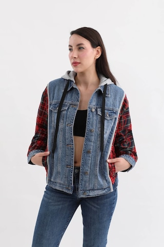 Kadın Kapüşonlu Jean Ceket 001