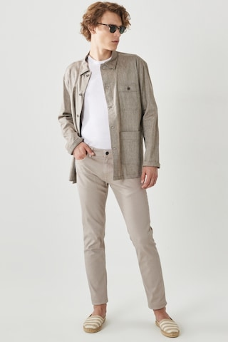 AC&Co / Altınyıldız Classics Altinyildiz Classics Erkek Taş 360 Derece Her Yöne Esneyen Slim Fit Dar Kesim Pamuklu Rahat Pantolon 4A1400000101TAS58 Taş