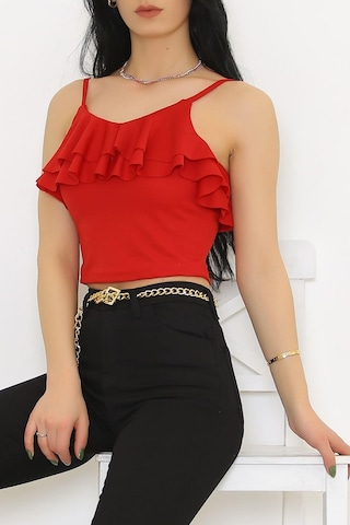 Zhlbutik Yaka Fırfırlı Bluz Atlet 001