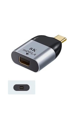 Cr25 M-ac-book Thunderbolt Uyumlu Type-c 3.1'den Mini Displayport Mdp 1.4 8k 60hz Çevirici Adaptör