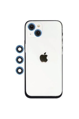 Mey İthalat iPhone Uyumlu 14 Shine Kamera Lens - Mavi