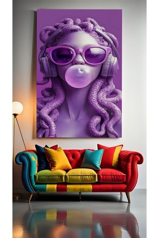 Modern Sanat Medusa Duvar Salon Güzellik Salonu Ofis Dükkan Dekarasyon Kanvas Tablo