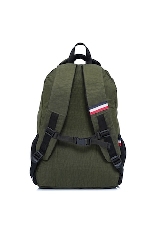 Cambridge Polo Club Minimalist Tasarım Unisex Çok Gözlü Sırt Çantası haki