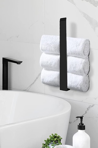 Dekoratif Siyah Mutfak Banyo Akısı Kendinden Yapışkanlı Lüx Askılık Sağlam Uzun Mat Siyah Askı Diğer