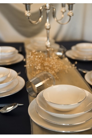 Hayal Platin Yaldız 24 Parça Yemek Takımı 6 Kişilik