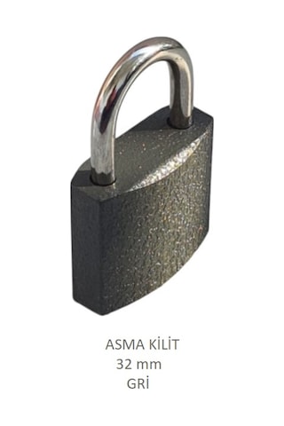Adilon Asma Kilit, 32 Mm Gri