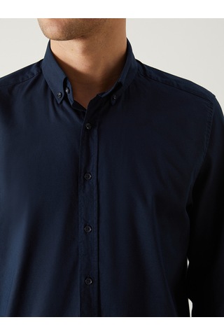 Lcw Vision Lacivert Slim Fit Uzun Kollu Oxford Erkek Gömlek
