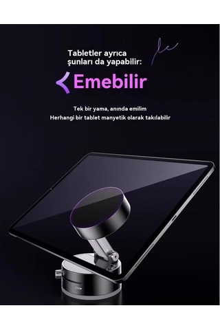 Pazly Vakum Adsorpsiyonlu Araba Cep Telefonu Tutucu Koruyucu Siyah 1 Adet 1 Adet