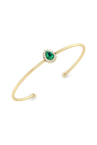 0,96 Karat Pırlantalı Zümrüt Bileklik