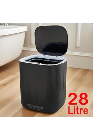 Greentech Sensörlü 28 Litre Çöp Kovası Şarj Edilebilir Lityum Pilli / Gt-sc07s Çok Renkli
