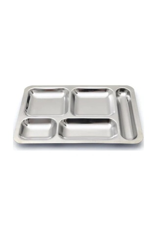 50 Adet Çelik Tabldot Tabak Paslanmaz Tabildot