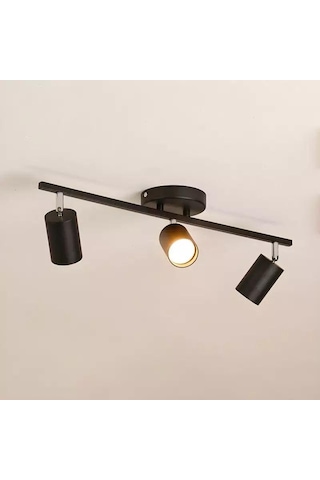 Rsylight Retro Metal Siyah 3 Lü 180 Derece Hareketli Led Spot Avize Beyaz Ampullü Siyah Rsylight Retro Metal Siyah 3 Lü 180 Derece Hareketli Led Spot Avize Beyaz Ampullü Siyah