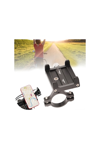 Springsun Bisiklet Telefon Tutucu Alüminyum Çelik Dayanıklı 4.0-6.7 İnç Ekranlı Telefonlar İçin Kol Çubuğu Montajlı Navigasyon Aracı 22.2-31.8 Mm Boru Çapı Uyumlu