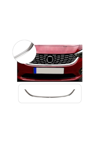 Fiat Egea Uyumlu 2015-2020 Krom Ön Panjur U Alt Çıtası Paslanmaz Çelik