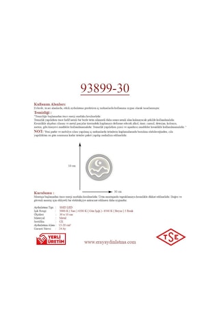 Eray Aydınlatma 93899-30 Plofonyer Led Avize Beyaz
