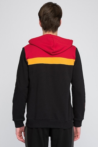 Galatasaray Sweat Kapüşonlu Fermuarlı Siyah Sweat Siyah