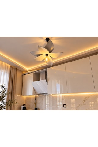Premium Tasarımlı Çiçek Avize 55cm , Oturma Odası, Mutfak, Yatak Odası, Salon, Dekoratif Avize,tavan Aydınlatma Beyaz