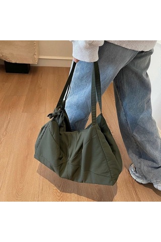 Kadınlar İçin Düz Renk Koltuk Altı Çantası Büyük Kapasiteli Seyahat Çantası Okul Çantası Şık Omuz Çantası Basit Koltuk Altı Çantası Yeşil Yeşil Yeşil Diğer