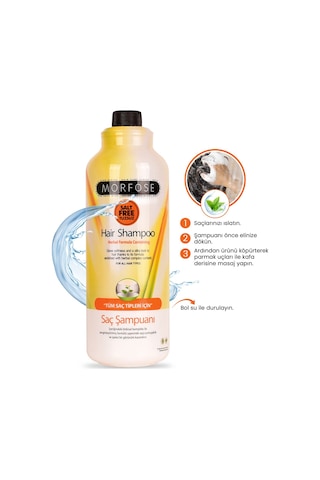 Morfose Şampuan Bitkisel Tuzsuz 1000 Ml X 2 Adet
