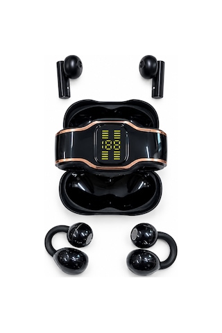 4 Kulaklıklı Bluetooth Kulaklık Seti Tws Anc Gürültü Azaltma 6 Mikrofon Kablosuz Şarj Dijital Ekranlı Kutu Akyı-374239