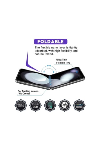 Xiaomi Mix Flip 2 Uyumlu Katlanır İç Ekran Koruyucu Esnek Nano Hydrogel Film - Extra Koruma