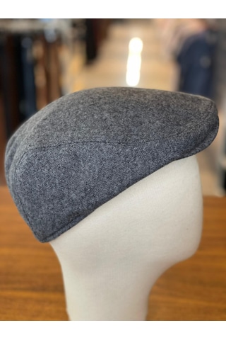 Hamze İngiliz London Model Kaşe Kumaş Kasket Şapka Gri