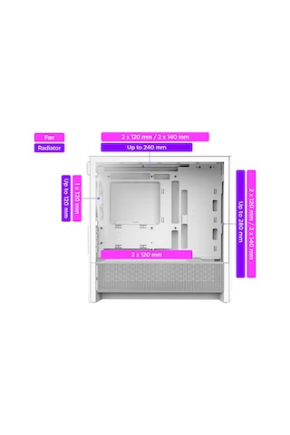 Nzxt H3 Flow Edition 750w 80+ Bronze Usb 3.2 Usb-c Beyaz Matx Kasa