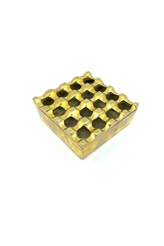 Pirinç Döküm Küllük Kare - 10 Cm X 10 Cm